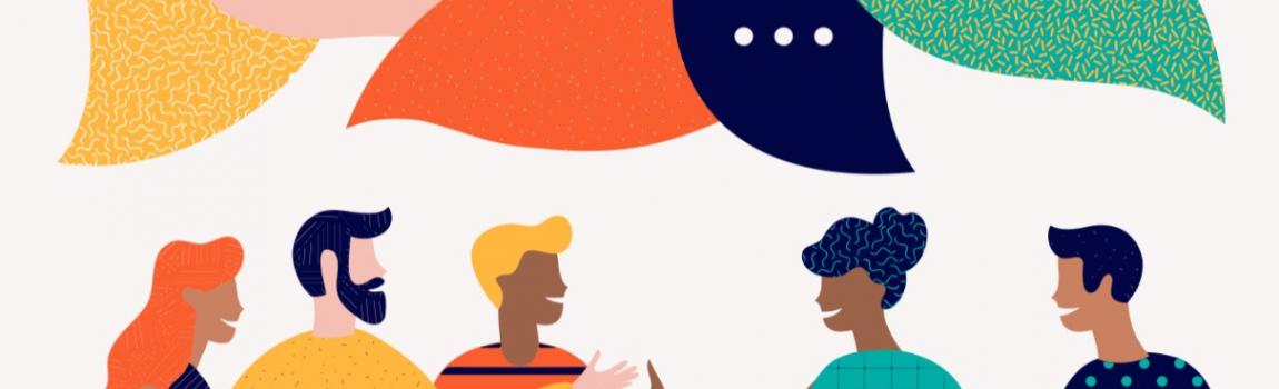 Victoria Bar_ iStock Zeichnung Menschen diskutieren mit Sprechblasen