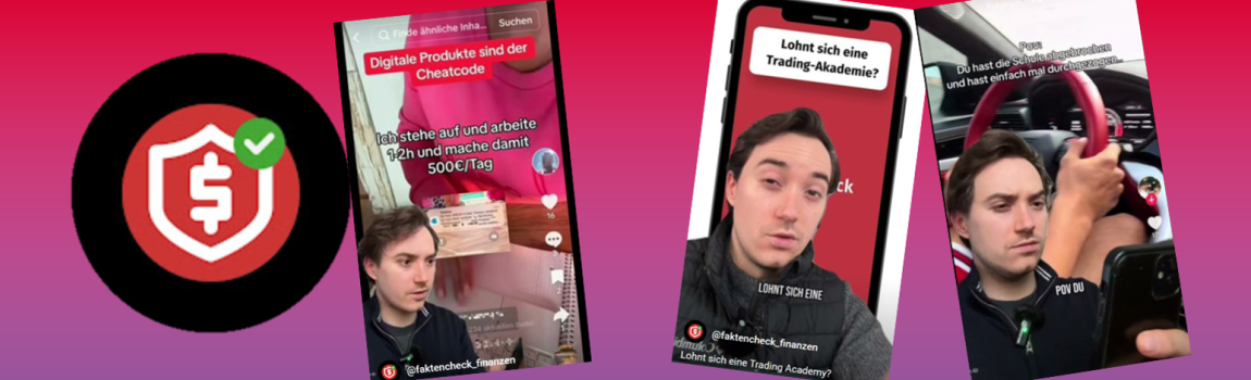 Screenshots aus dem Kanal Faktencheck Finanzen