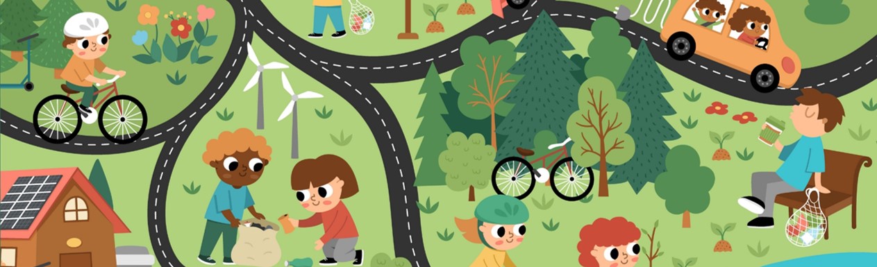 iStock.com/LexiClaus Wimmelbild für Kinder zu nachhaltigem Konsum