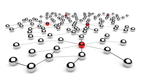 Kugeln in Netzstruktur, (c) Fotolia/35032536