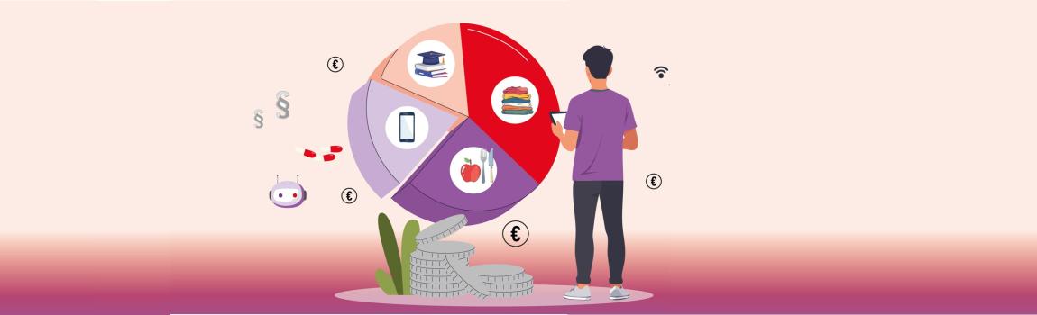 Verbraucher vor Tortendiagramm 