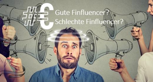 verwirrter Verbraucher wird von Finfluencern mit gezeichneten Megaphonen beschallt | Copyright: istock.com/SIphotography