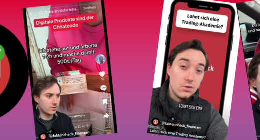 Screenshots TikTok Faktencheck Finanzen