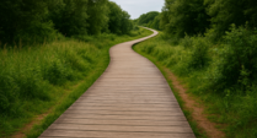 Weg zwischen Bäumen