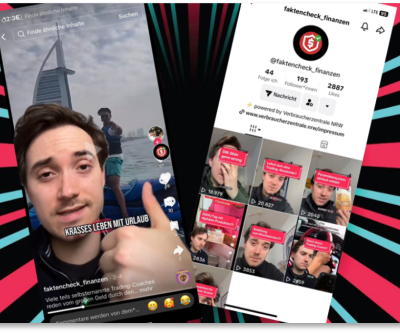 Screenshots von Seiten des Kanals Faktencheck Finanzen